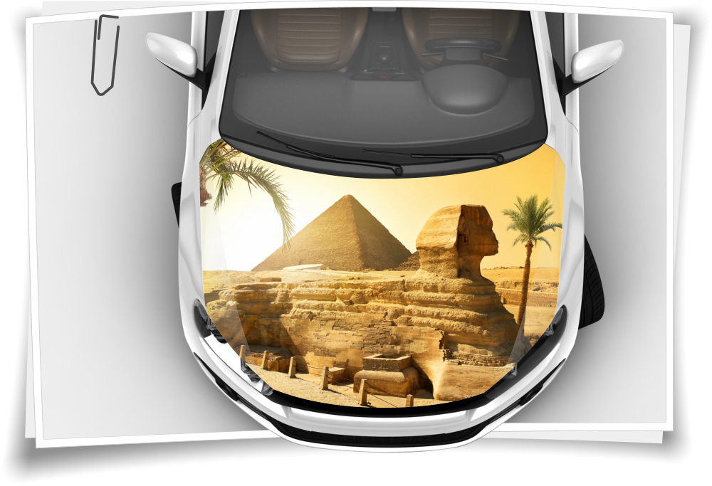 Ägypten Pyramiden Pharao Ruinen Motorhaube Auto-Aufkleber Steinschlag-Schutz -Folie Airbrush Tuning – Auto-Aufkleber