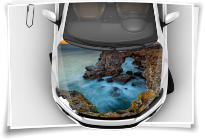 Motorhaube Auto-Aufkleber Delphine Delphin Mond Meer Sonnenuntergang  Steinschlag-Schutz-Folie Airbrush Tuning – Auto-Aufkleber